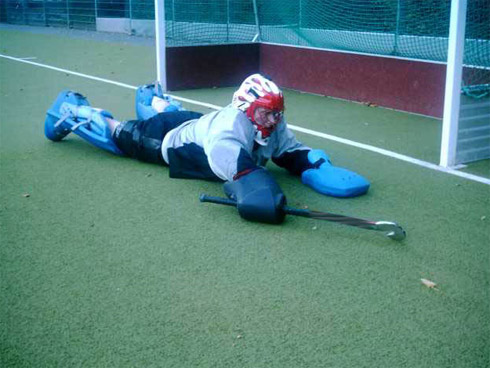 Sliding backhand tackle Sliding backhand tackle